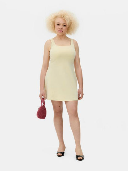 Square Neck Strappy Mini Dress