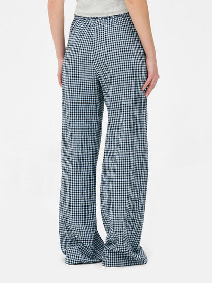 Check Drawstring Trousers
