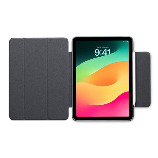 OtterBox Symmetry 360 Folio Case for iPad Air 11-inch (M2) – Dark Gray