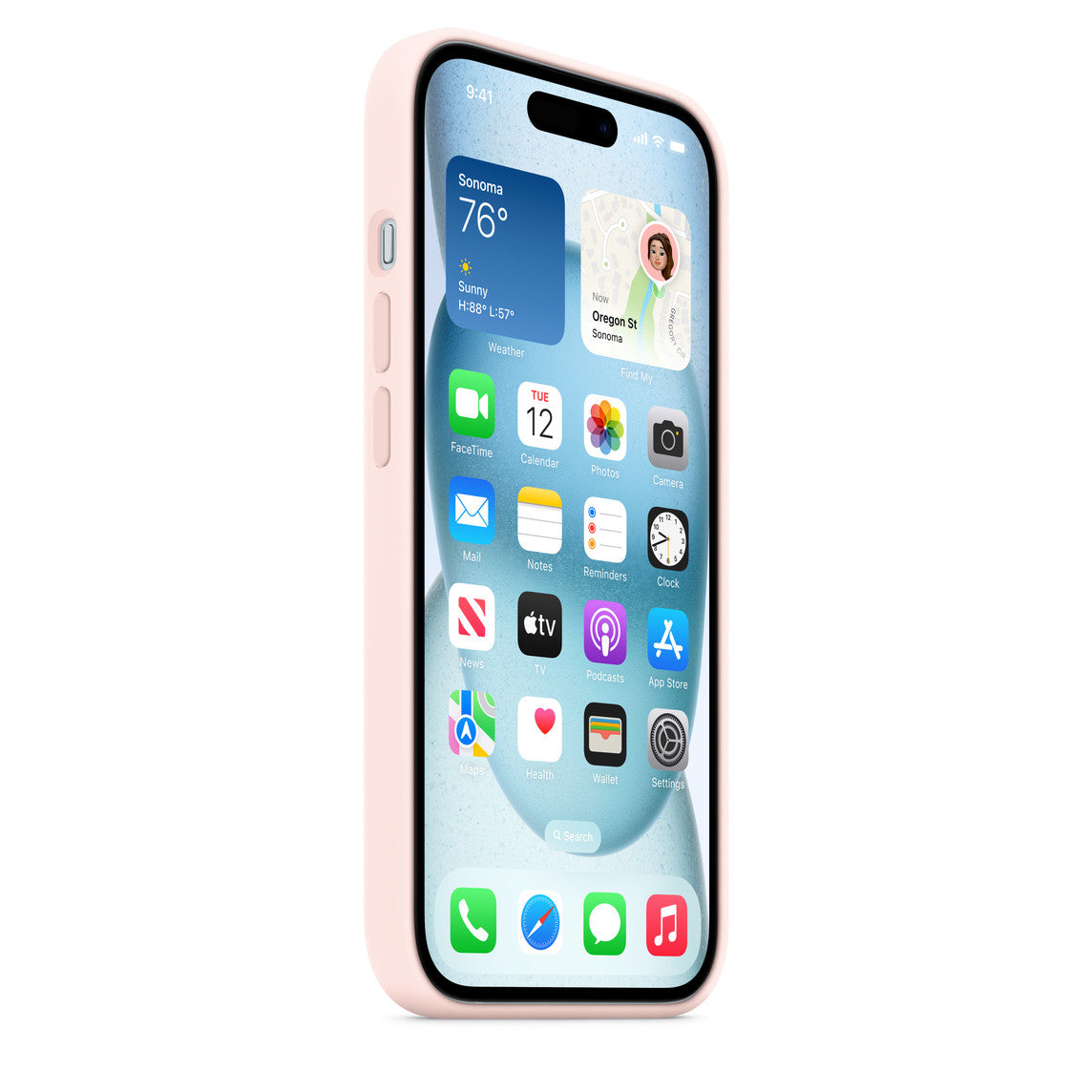 iPhone 15 Silicone Case with MagSafe - Light Pink