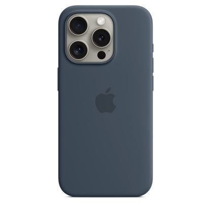 iPhone 15 Pro Silicone Case with MagSafe - Storm Blue