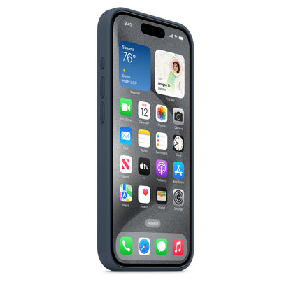 iPhone 15 Pro Silicone Case with MagSafe - Storm Blue