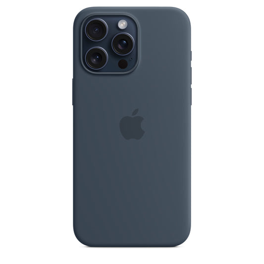 iPhone 15 Pro Max Silicone Case with MagSafe - Storm Blue