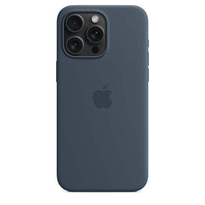 iPhone 15 Pro Max Silicone Case with MagSafe - Storm Blue