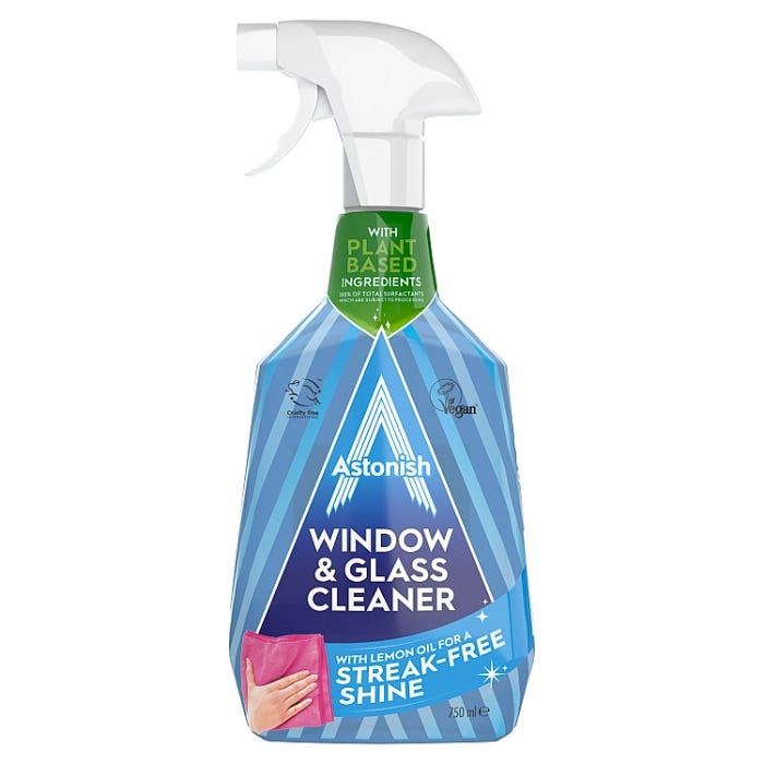 Astonish Window & Glass Cleaner Eucalyptus & Lemon, 750ml