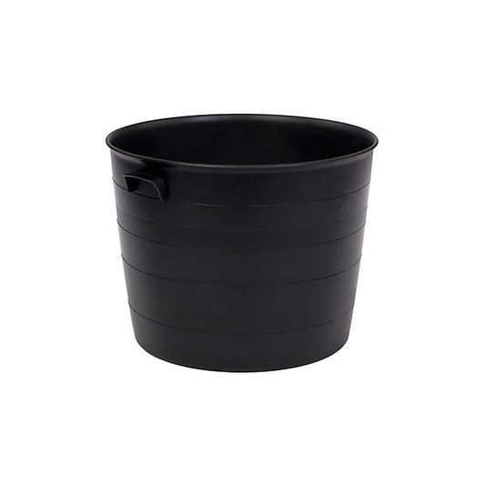 Blacksmith Black Plastic Round Planter (H)28cm (W)35cm (D)35cm