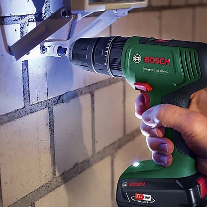 Bosch 18V Li-ion Cordless Combi drill (2 x 2Ah) - EasyImpact 18V-40