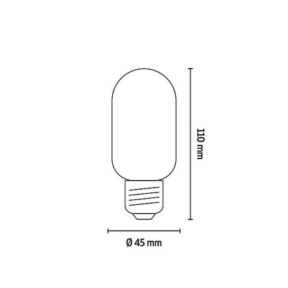 CALEX Titanium flex E27 4W 100lm 360° Smoke Tube Extra warm white LED Dimmable Filament Light bulb