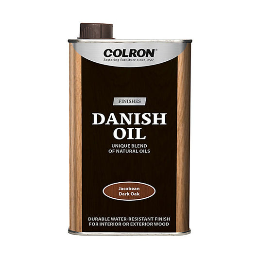 Colron Refined Jacobean dark oak Satin Not antibacterial Danish Furniture Wood oil, 500ml
