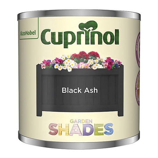 Cuprinol Garden shades Black Ash Matt Multi-surface Exterior Fencing & sheds Protector Wood paint, 125ml Tester pot