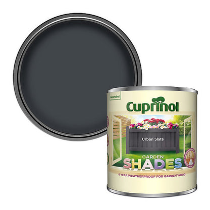 Cuprinol Garden shades Urban Slate Matt Multi-surface Exterior Fencing & sheds Protector Wood paint, 1L Tin