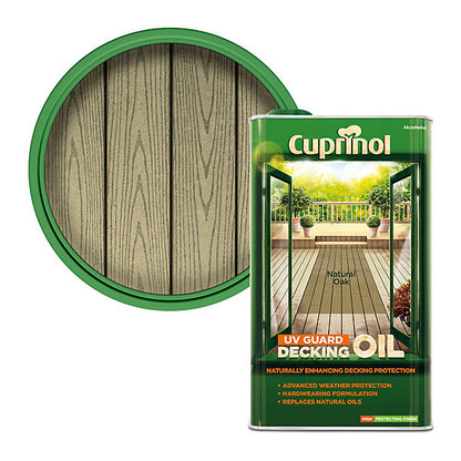 Cuprinol UV Guard Natural Oak Teak Wood oil, 5L
