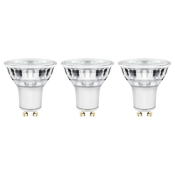 Diall 3.6W 345lm Clear Reflector spot Warm white LED Dimmable Light bulb, Pack of 3