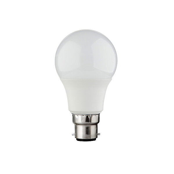 Diall Bayonet cap (B22) 7.2W 806lm A60 Warm white LED Light bulb, Pack of 10