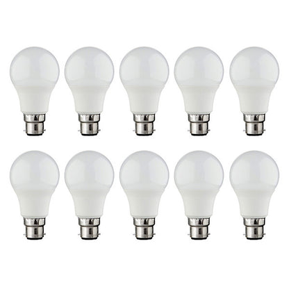 Diall Bayonet cap (B22) 7.2W 806lm A60 Warm white LED Light bulb, Pack of 10