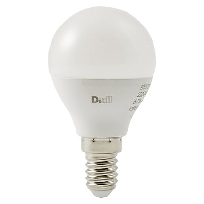Diall E14 4.2W 470lm Frosted Mini globe Warm white LED Light bulb