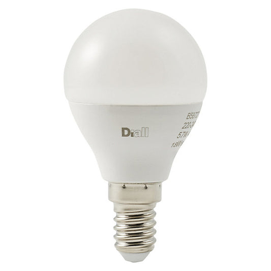 Diall E14 4.2W 470lm Frosted Mini globe Warm white LED Light bulb