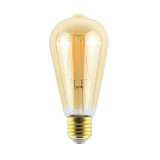 Diall E27 5.5W 470lm 330° Amber ST64 Warm white LED filament E27 Light bulb
