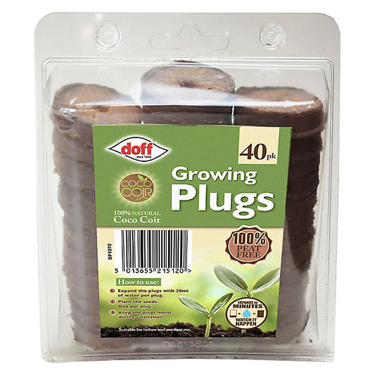 Doff Coco Coir Peat-free Growing plug, Pack of 40