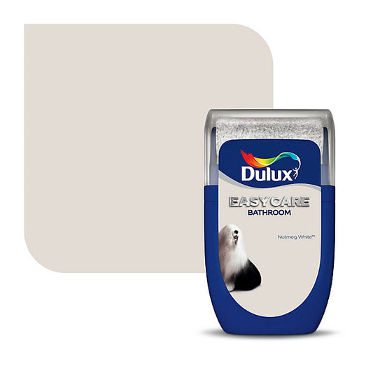 Dulux Easycare Bathroom Nutmeg White Soft sheen Emulsion paint, 30ml