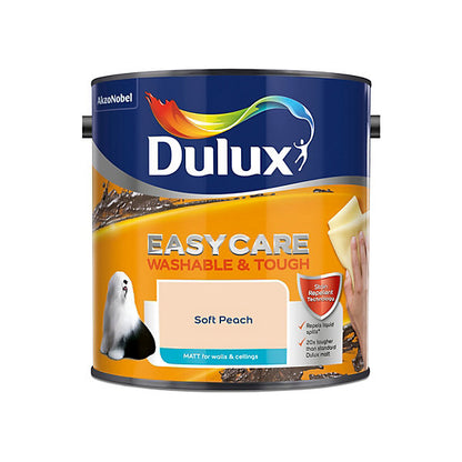 Dulux Easycare Washable & Tough Soft peach Matt Wall & ceiling Emulsion paint, 2.5L