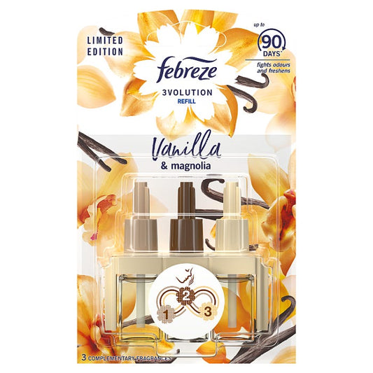 Febreze 3Volution Air Freshener Plug In Refill Vanilla & Magnolia, 20ml