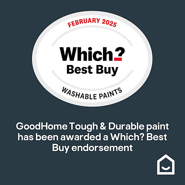 GoodHome Tough & Durable Brilliant white Matt Wall & ceiling Emulsion paint, 5L