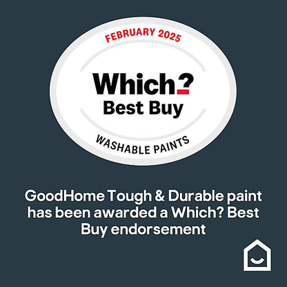 GoodHome Tough & Durable Brilliant white Matt Wall & ceiling Emulsion paint, 5L