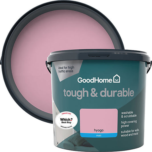 GoodHome Tough & Durable Hyogo Matt Emulsion paint, 5L