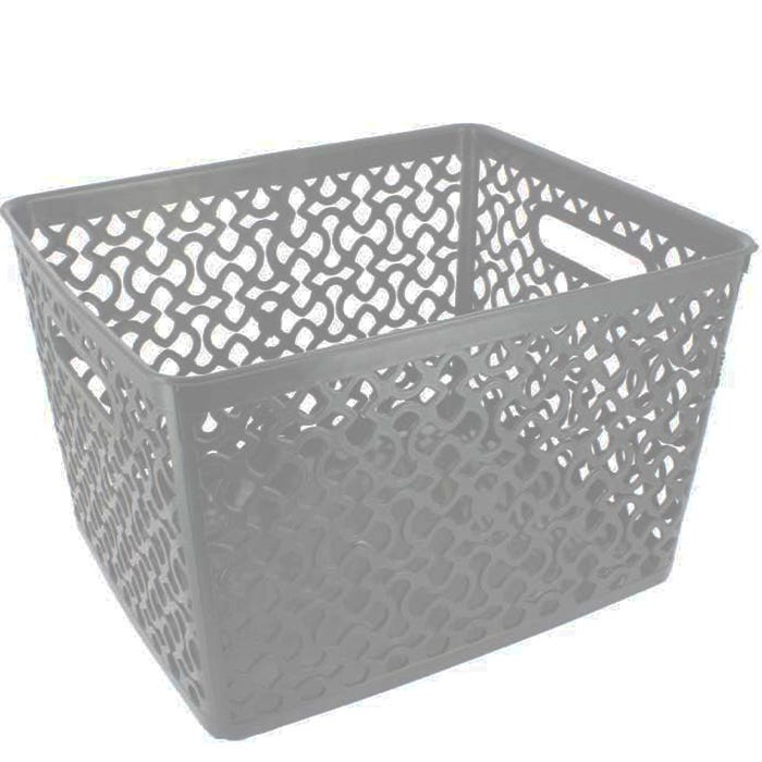 PEP&CO Home XXL Organiser Pattern Basket - Grey