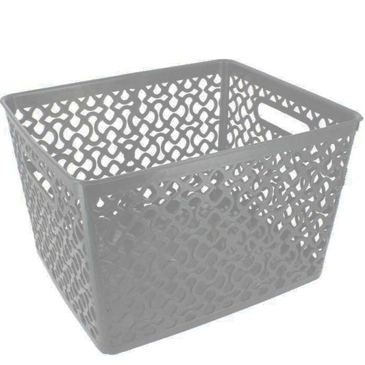 PEP&CO Home XXL Organiser Pattern Basket - Grey