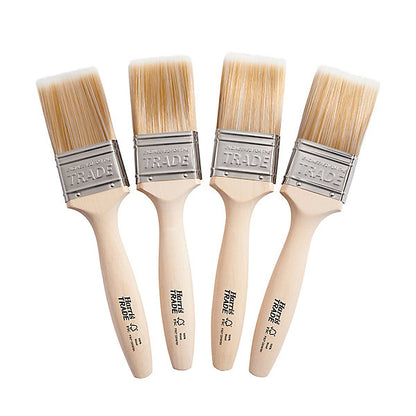 Harris Trade Emulsion & Gloss 2" Fine tip Comfort Interior Paint brush, Pack of 4