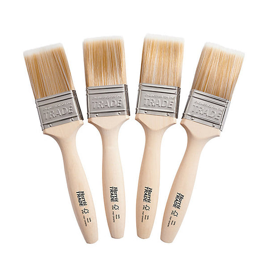 Harris Trade Emulsion & Gloss 2" Fine tip Comfort Interior Paint brush, Pack of 4