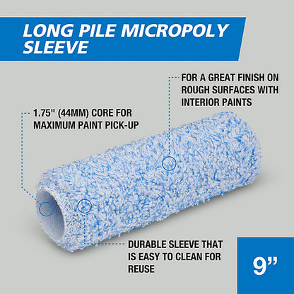 Harris Trade Long Pile Micropoly 9" Roller sleeve