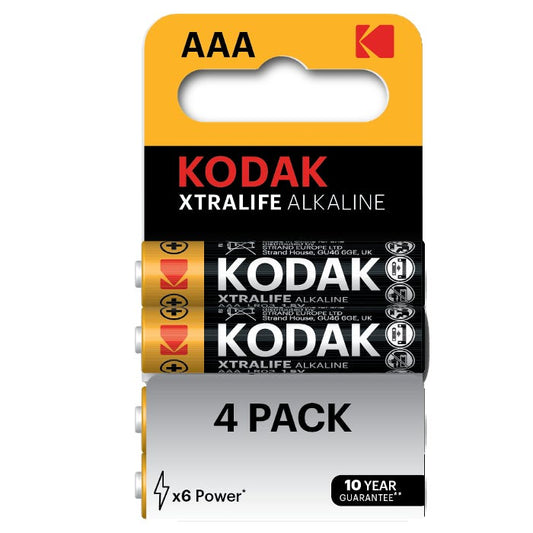 Kodak AAA Xtralife Alkaline (Pack of 4)
