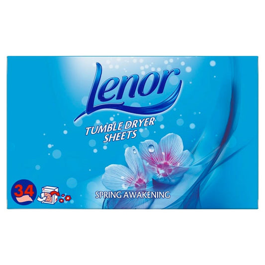Lenor Fabric Tumble Dryer Sheets, 34 Sheets, Spring Awakening