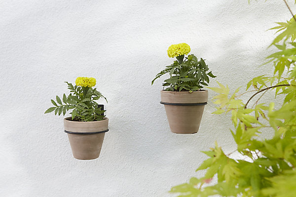 Matt Black Metal Pot hanger (Dia)11cm