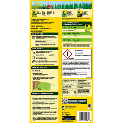 Miracle-Gro Complete 4in1 Lawn treatment Granules 400m² 14kg