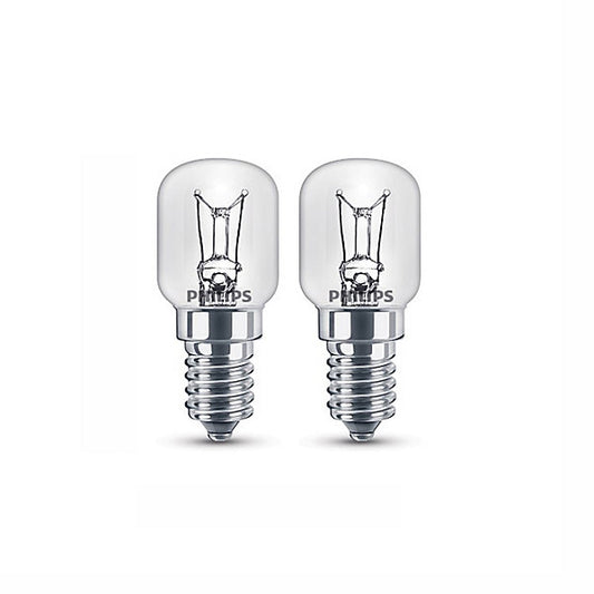Philips E14 26W Warm white Halogen Dimmable Light bulb, Pack of 2
