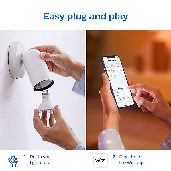 Philips WiZ GU10 50W LED Cool white PAR16 Non-dimmable Light bulb