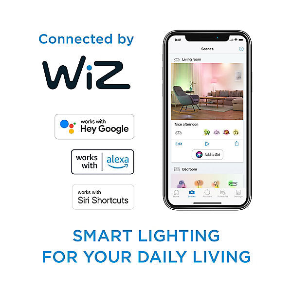 Philips WiZ SES 40W LED Cool white, RGB & warm white Candle Dimmable Light bulb