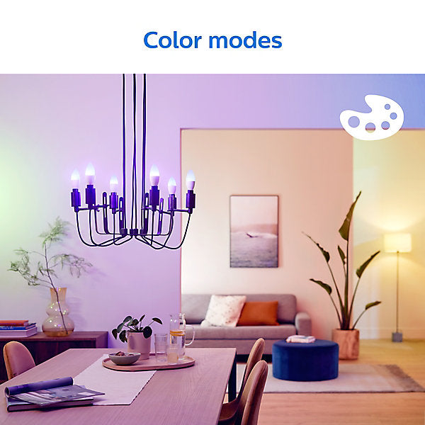 Philips WiZ SES 40W LED Cool white, RGB & warm white Candle Dimmable Light bulb