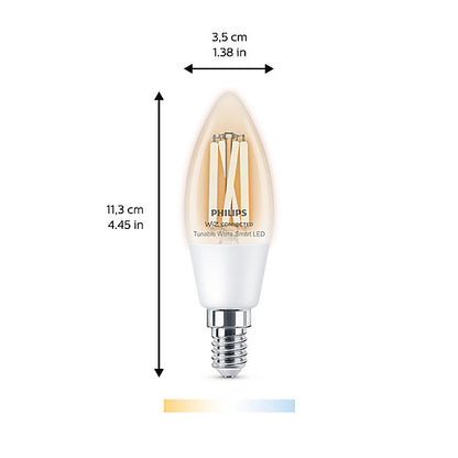 Philips WiZ SES 40W LED Cool white & warm white C35 Dimmable Light bulb