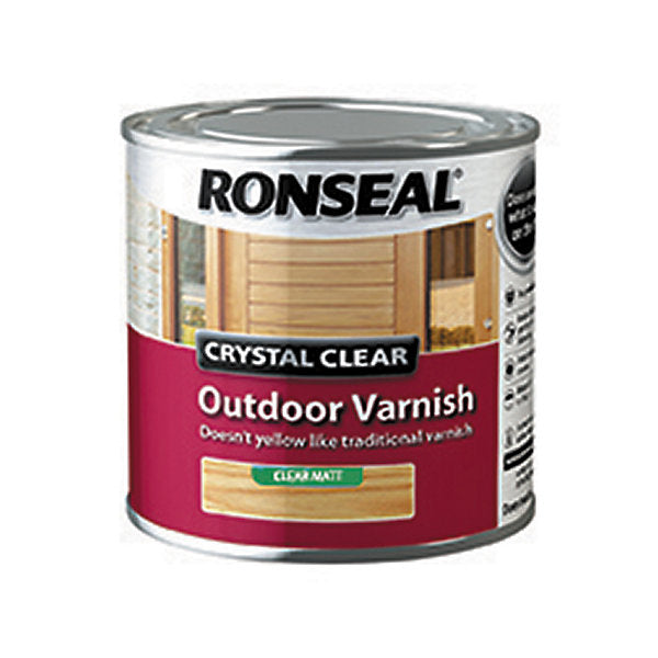 Ronseal Crystal Clear Outdoor Matt Wood Varnish, 250ml