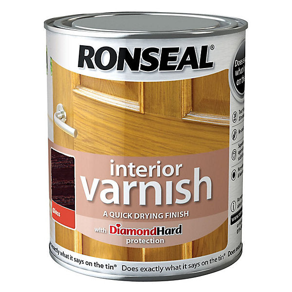 Ronseal Diamond hard Walnut Gloss Wood varnish, 250ml