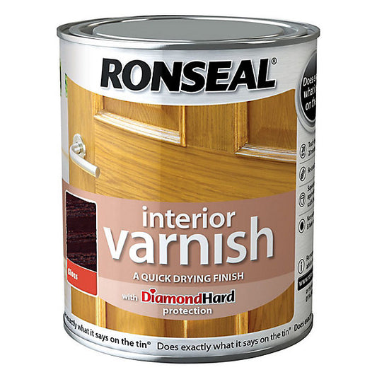 Ronseal Diamond hard Walnut Gloss Wood varnish, 250ml