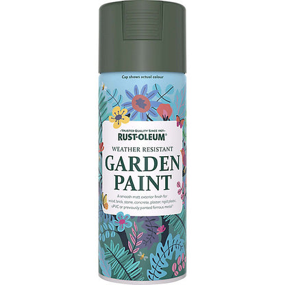 Rust-Oleum All Green Matt Multi-surface Exterior Topcoat Paint, 400ml Spray can
