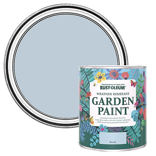 Rust-Oleum Blue Sky Matt Multi-surface Exterior Topcoat Paint, 750ml Tin