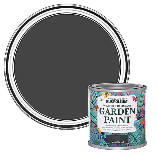 Rust-Oleum Natural Charcoal Matt Multi-surface Exterior Topcoat Paint, 125ml Tin