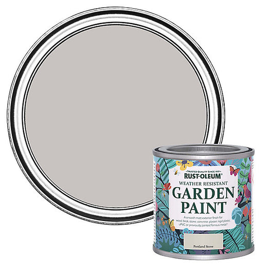 Rust-Oleum Portland Stone Matt Multi-surface Exterior Topcoat Paint, 125ml Tin